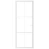 vidaXL Innent&uuml;r 76x201,5 cm Wei&szlig; ESG-Glas und Aluminium
