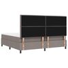 vidaXL Boxspringbett mit Matratze Taupe 200 x 200 cm Stoff
