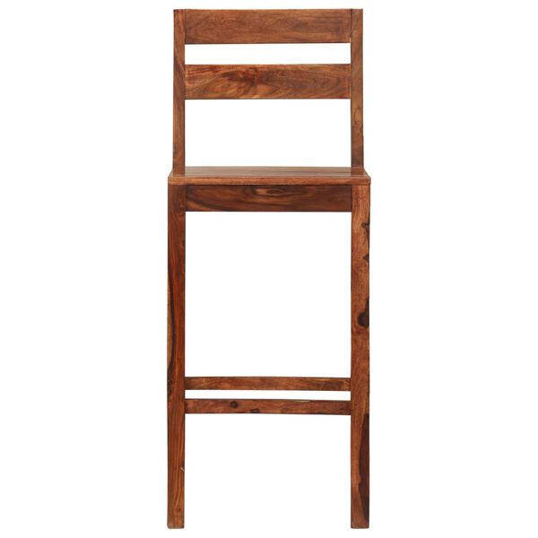 vidaXL Barhocker 2 Stk. Braun Massivholz