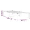 vidaXL Bettgestell Metall Wei&szlig; 75x190 cm