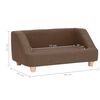 vidaXL Hundesofa Braun 95x63x39 cm Leinen