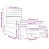 vidaXL Boxspringbett mit Matratze Taupe 120 x 190 cm Stoff