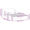 vidaXL Bettgestell "Dover" Cappuccino-Braun 140x190 cm Kunstleder