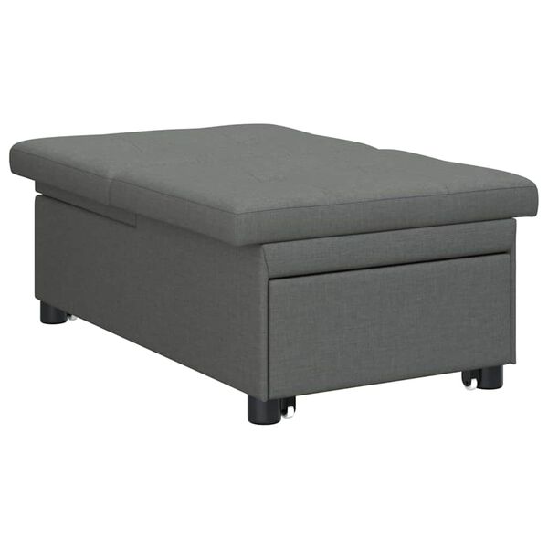 vidaXL Pull-Out Schlafsofa Dunkelgrau 194 x 50 x 82 cm Sperrholz