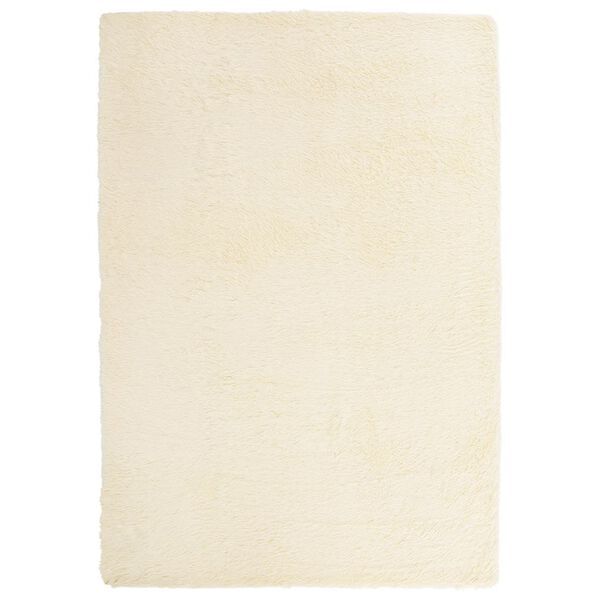 vidaXL Teppich Shaggy Hochflor NAVARRA Creme 160x230 cm Polyester