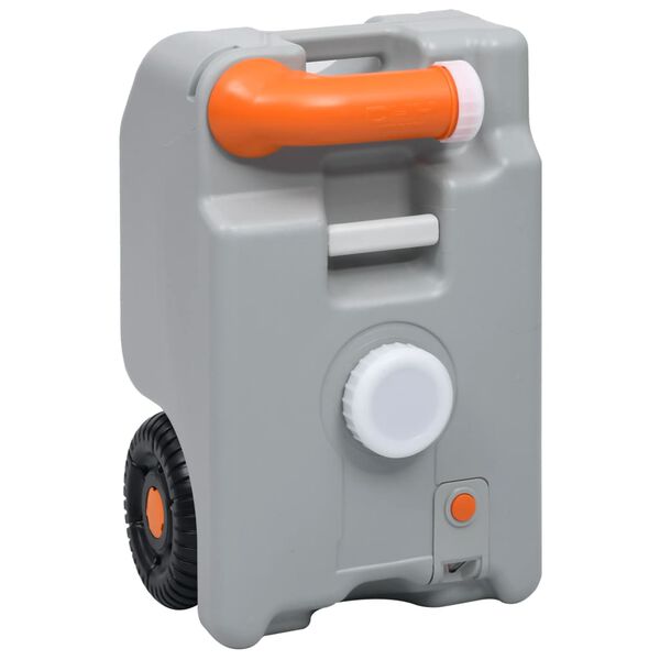 vidaXL Camping-Wassertank mit Rollen 25 L Grau