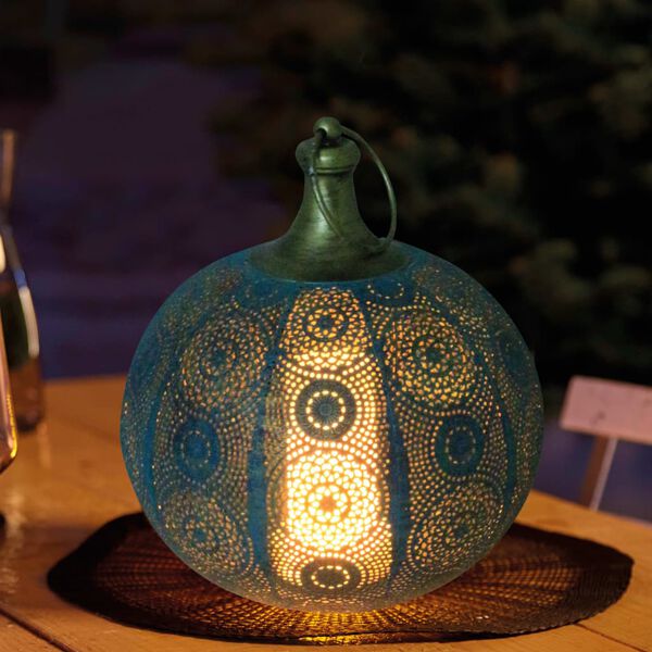 Luxform Flackerndes LED-Gartenlicht Batteriebetrieben Tiznit Gr&uuml;n