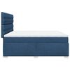 vidaXL Boxspringbett mit Matratze Blau 200x200 cm Stoff