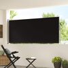 vidaXL Ausziehbare Seitenmarkise 120x300 cm Schwarz