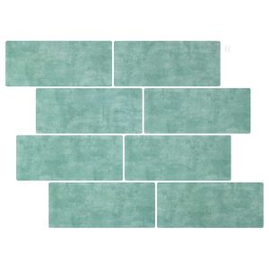 vidaXL U-Bahn-Fliese 10 pcs Grau-Gr&uuml;n 29 x 21 cm Polyurethan und PET