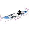 vidaXL SUP-Board-Set Aufblasbar Blau 300x76x10 cm
