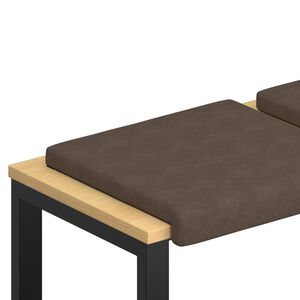 vidaXL Bankkissen 2 stk. Mikrofaser Braun Tiefe 35 cm
