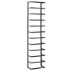 vidaXL Handtuchst&auml;nder Schwarz 24x12x96 cm Stahl