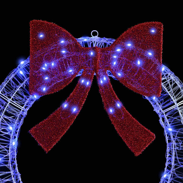 vidaXL Kranz mit 60 LEDs Blau 75 cm Acryl