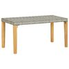 vidaXL Gartenbank 120 cm Grau Poly Rattan und Massivholz Akazie