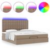 vidaXL Ottoman-Bett mit Matratze & LEDs 160x200cm Kunstleder