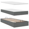 vidaXL Ottoman-Bett mit Matratzen & LEDs Dunkelgrau 180x200 cm Stoff