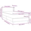 vidaXL Boxspringbett mit Matratze Dunkelgrau 90x210 cm Samt