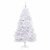 vidaXL K&uuml;nstlicher klappbarer Weihnachtsbaum Wei&szlig; 180 cm PVC und Stahl
