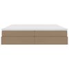 vidaXL Aufbewahrungsbett mit Matratze Cappuccino 200 x 200 cm