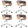 vidaXL Drehbare Esszimmerst&uuml;hle 4 Stk. Taupe Stoff