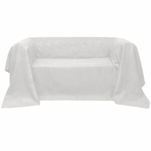 Micro-Suede Sofa&uuml;berwurf Tagesdecke Creme 140 x 210 cm