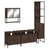 vidaXL 4-tlg. Badm&ouml;bel-Set Braun Eichen-Optik Holzwerkstoff