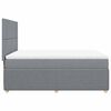 vidaXL Boxspringbett mit Matratze Hellgrau 160x200 cm Stoff