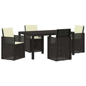 vidaXL Garten Essgruppe 5 stk. Anthrazit und Creme PP