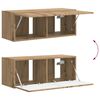vidaXL TV-Schrankset Wandmontiert 5 pcs Altholz Holzwerkstoff