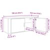 vidaXL Wand-TV-Schrank Set Wandmontiert 2 pcs Schwarz Eichen-Optik
