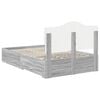 vidaXL Bettrahmen Graues Sonoma 120 x 190 cm Holzwerkstoff