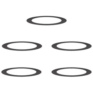 vidaXL geeignet f&uuml;r flache Baumringe 5 Stk. Schwarz &Oslash;90/120 cm Stahl