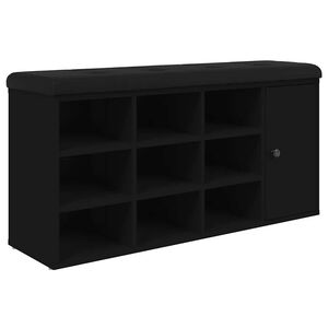 vidaXL Schuhbank Schwarz 102x32x50 cm Holzwerkstoff