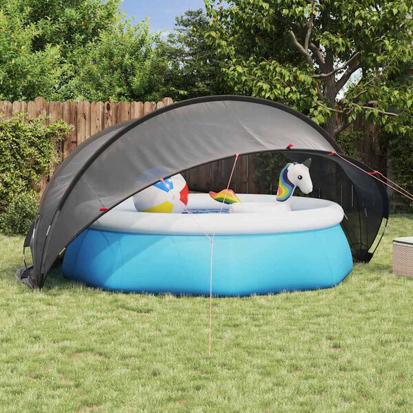 vidaXL Pool-Dome Schwarz 405 x 405 x 192 cm