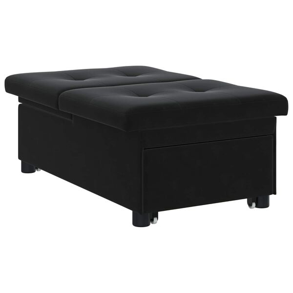 vidaXL Schlafsofa Schwarz 194 x 67 x 82 cm Samt