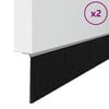 vidaXL Aufsteck T&uuml;rb&uuml;rstendichtungen 2 Stk. 100 cm Aluminiumlegierung