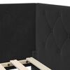 vidaXL Eckbettgestell mit Matratze Schwarz 100 x 200 cm Samt
