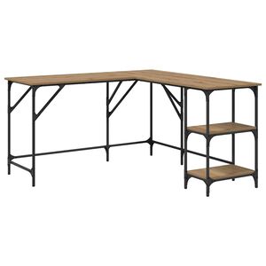 vidaXL Schreibtisch Artisan-Eiche 139 x 139 x 75 cm Holzwerkstoff