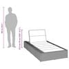 vidaXL Sonnenliege mit schwebender Auflage Grau Poly Rattan