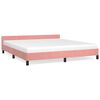 vidaXL Bettgestell mit Kopfteil ohne Matratze Rosa 180x200 cm Samt