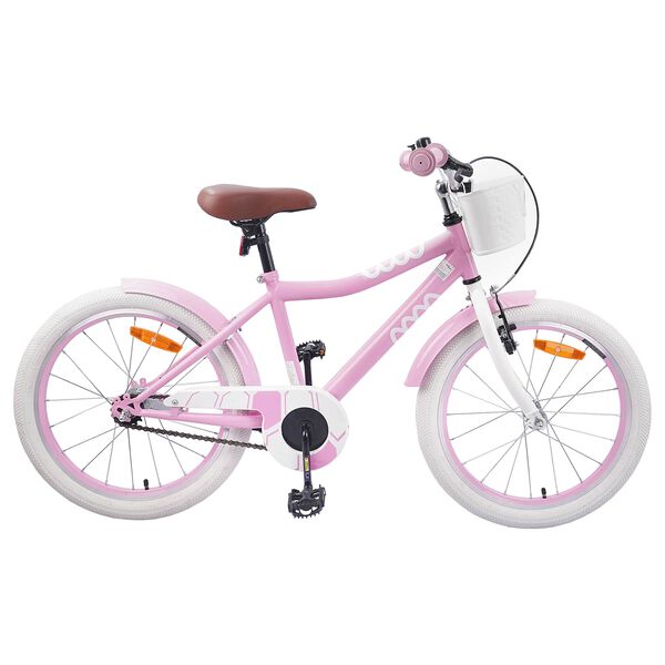 vidaXL Kinderfahrrad 18 Zoll f&uuml;r 5-7 Jahre alt Hellrosa