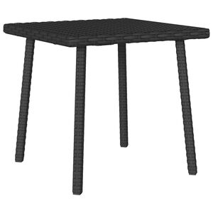 vidaXL Garten-Couchtisch Rechteckig Schwarz 40x40x37 cm Poly Rattan