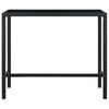 vidaXL Garten-Bartisch Schwarz 130x60x110 cm Poly Rattan und Glas
