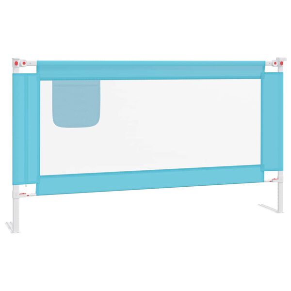 vidaXL Kleinkind-Bettschutzgitter Blau 150x25 cm Stoff