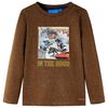 vidaXL Kinder-Langarmshirt Cognac Melange 116