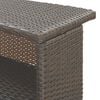 vidaXL 3-tlg. Gartenbar-Set mit Kissen Poly Rattan Braun
