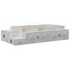 vidaXL Aufbewahrungsbettgestell Beton Grau 80 cm Holzwerkstoff