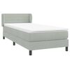 vidaXL Boxspringbett mit Matratze Hellgrau 80x210 cm Samt