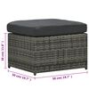 vidaXL 4-tlg. Garten-Lounge-Set mit Auflagen Poly Rattan Anthrazit